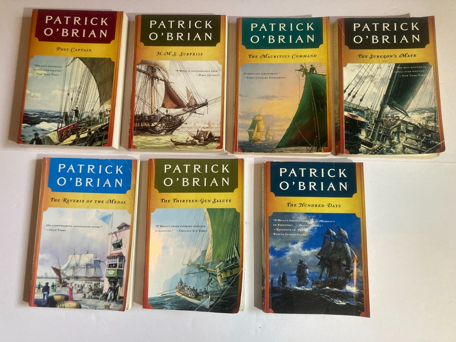Lot PATRICK O’BRIAN Mauritius Command CAPTAIN AUBREY Matched Set HMS Lot of 7