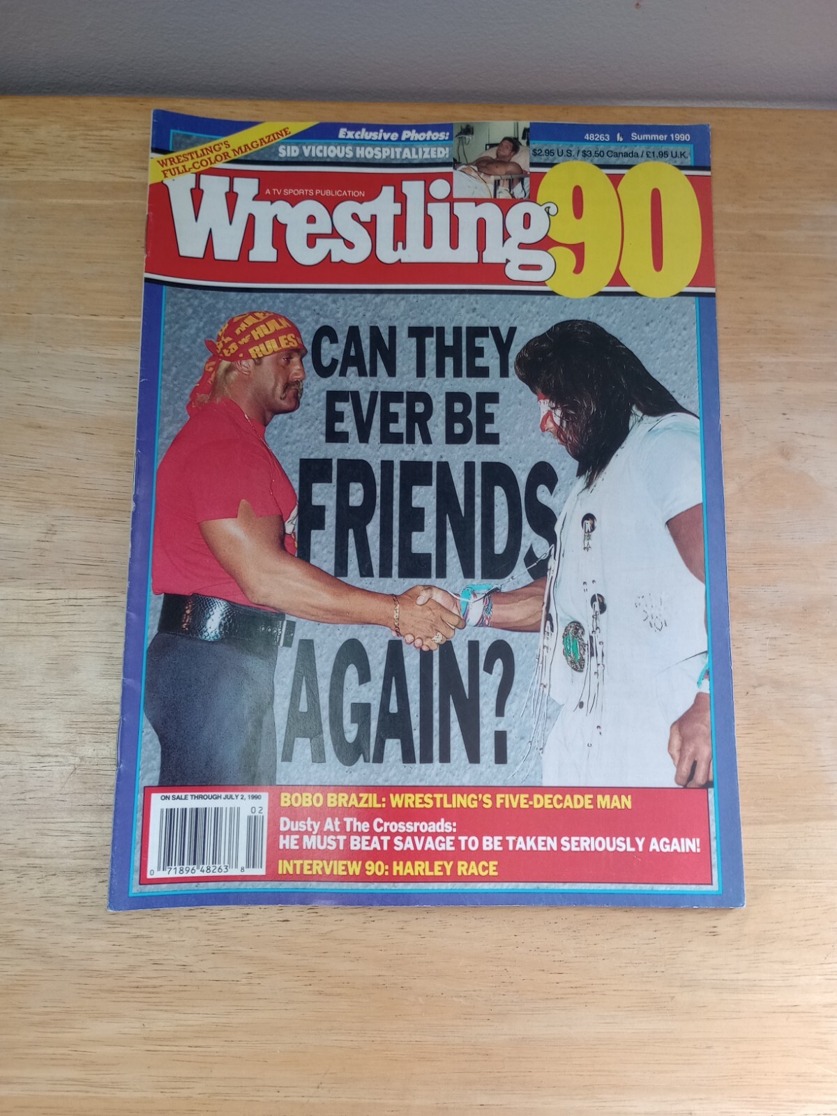 WRESTLING 90 MAGAZINE SUMMER 1990 HULK HOGAN HARLEY RACE DUSTY RHODES WWE WWF