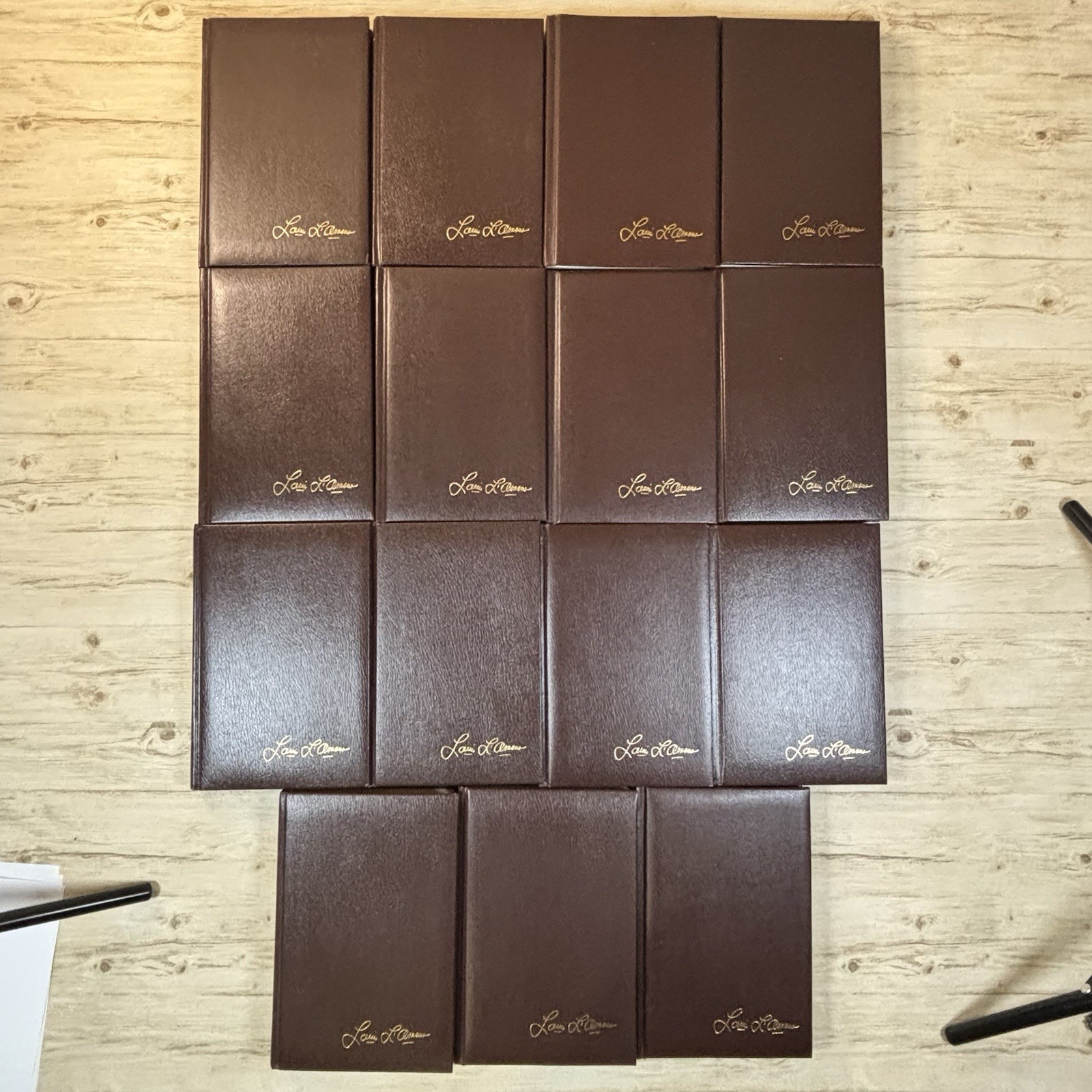 Louis L’Amour 15 Book Lot Leatherette Hardcover Gunfighter Western Collection
