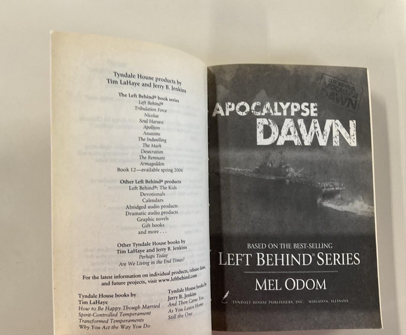 Left Behind Apocalypse Series Lot of 3 Mel Odom PB Tyndale House Pub Ex-Lib