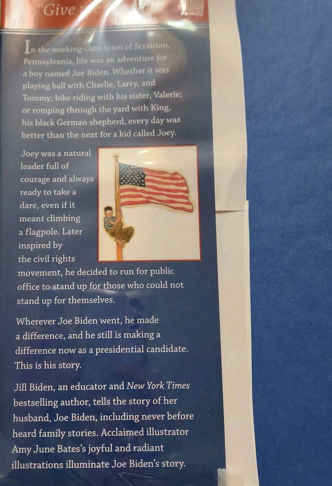 Joey: The Story of Joe Biden By Jill Biden, HC Book Library Edition Dust Cover