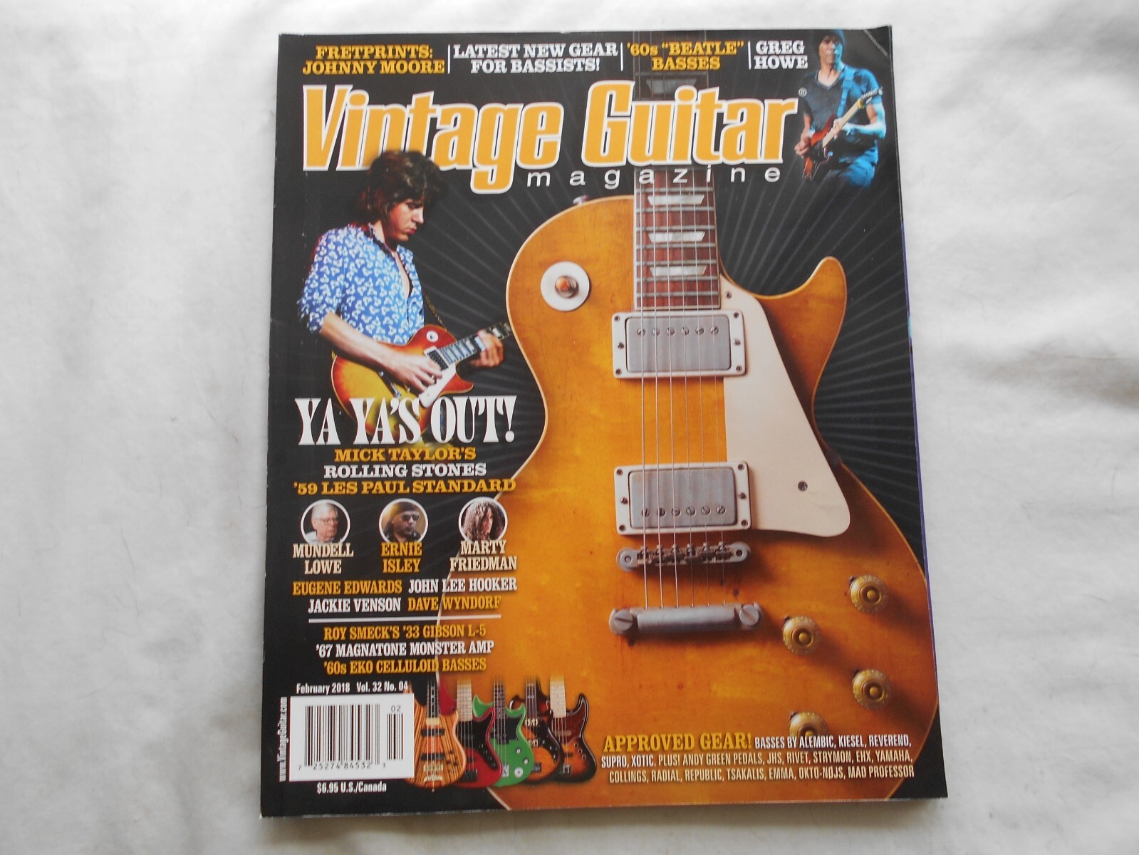 VINTAGE GUITAR MAGAZINE-FEBRUARY,2018 GREG HOWE