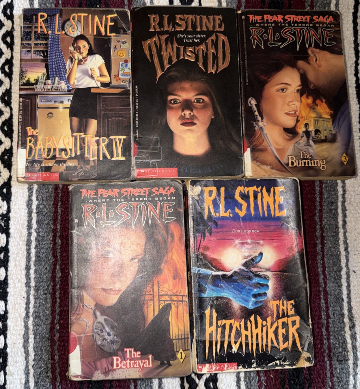 Vntg R.L STINE Books Lot Of 5 Teen Horror 1990’s-2000’s
