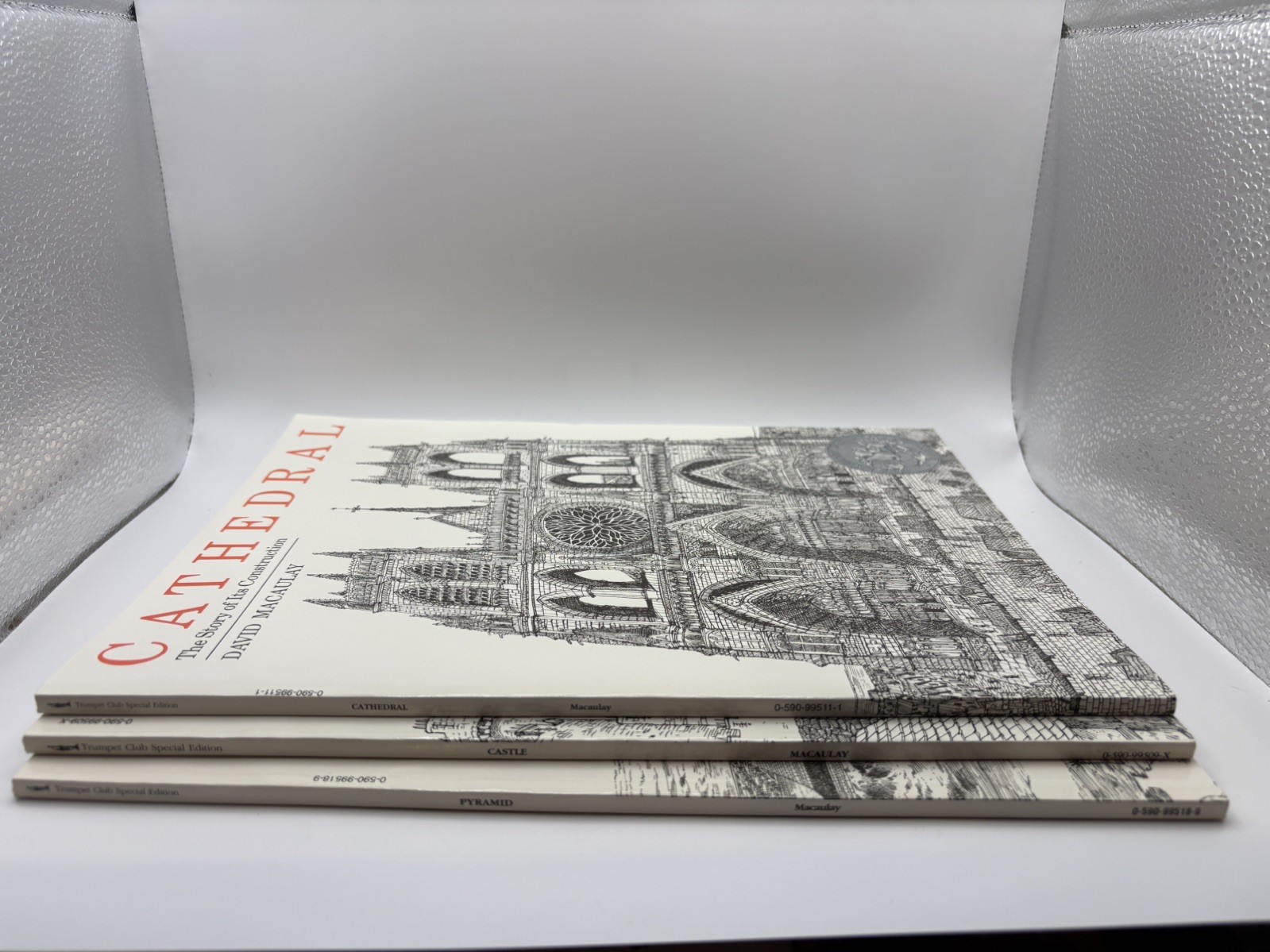 Pyramid, Castle, & Cathedral soft cover book lot from David Macaulay