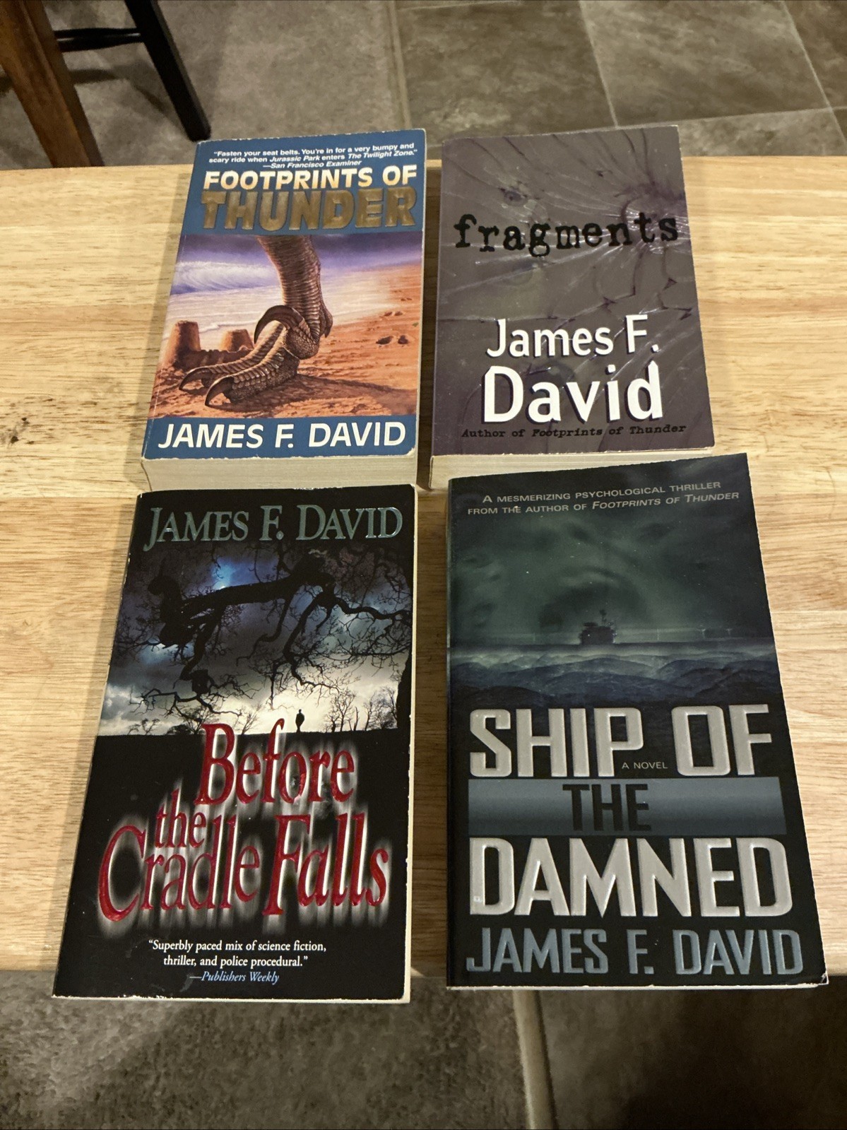 1990s/2000s Sci-Fi Thriller James F. David Paperback Lot of 4 1st Printings EUC