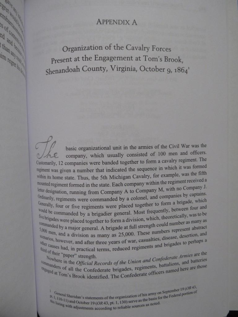 DECISION AT TOM’S BROOK – GEORGE CUSTER AND THOMAS ROSSER – FIRST EDITION – NEW