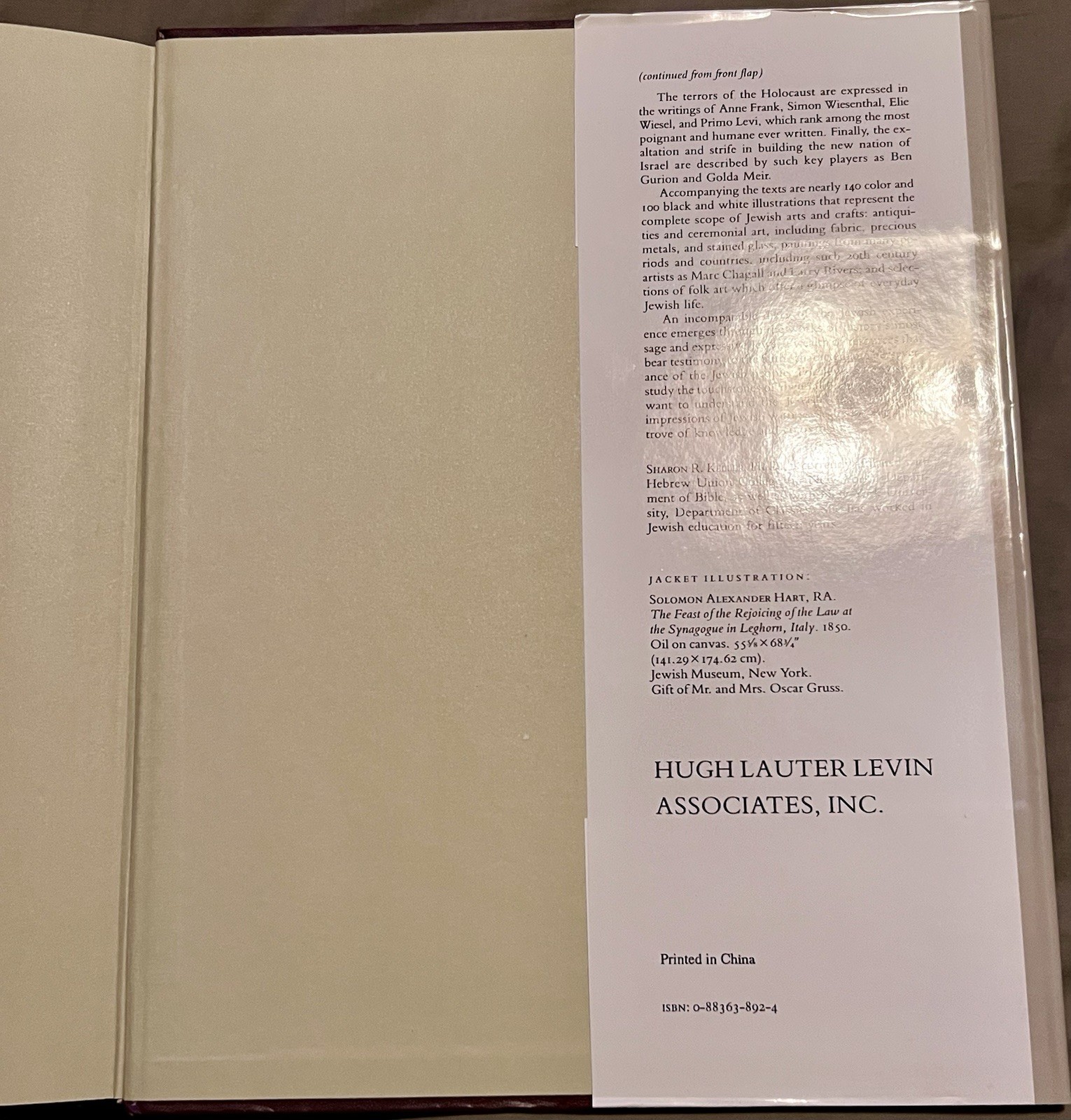The Jews : A Treasury of Art and Literature (1992, Hardcover)