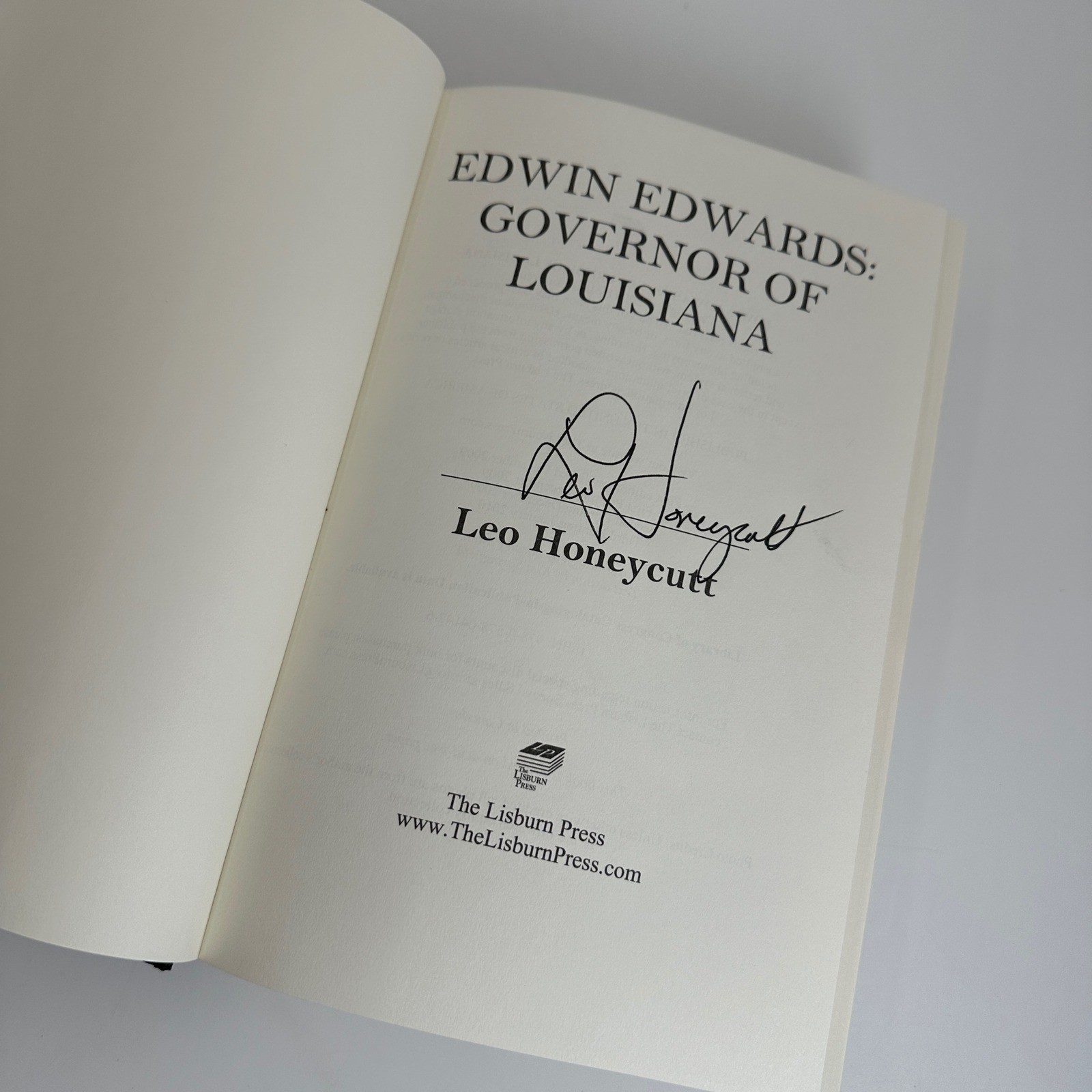The Lisburn Press Edwin Edwards Biography Leo Honeycutt Signed Hardcover Black