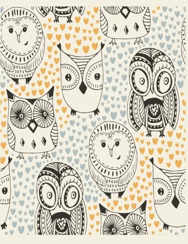 SKETCH BOOK: OWL COVER (8.5 X 11) INCHES 110 PAGES, BLANK By Char Story **NEW**