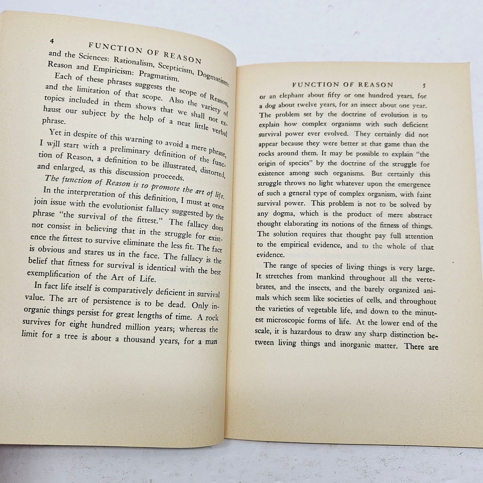 The Function of Reason – Alfred North Whitehead 1958 First Beacon Paperback