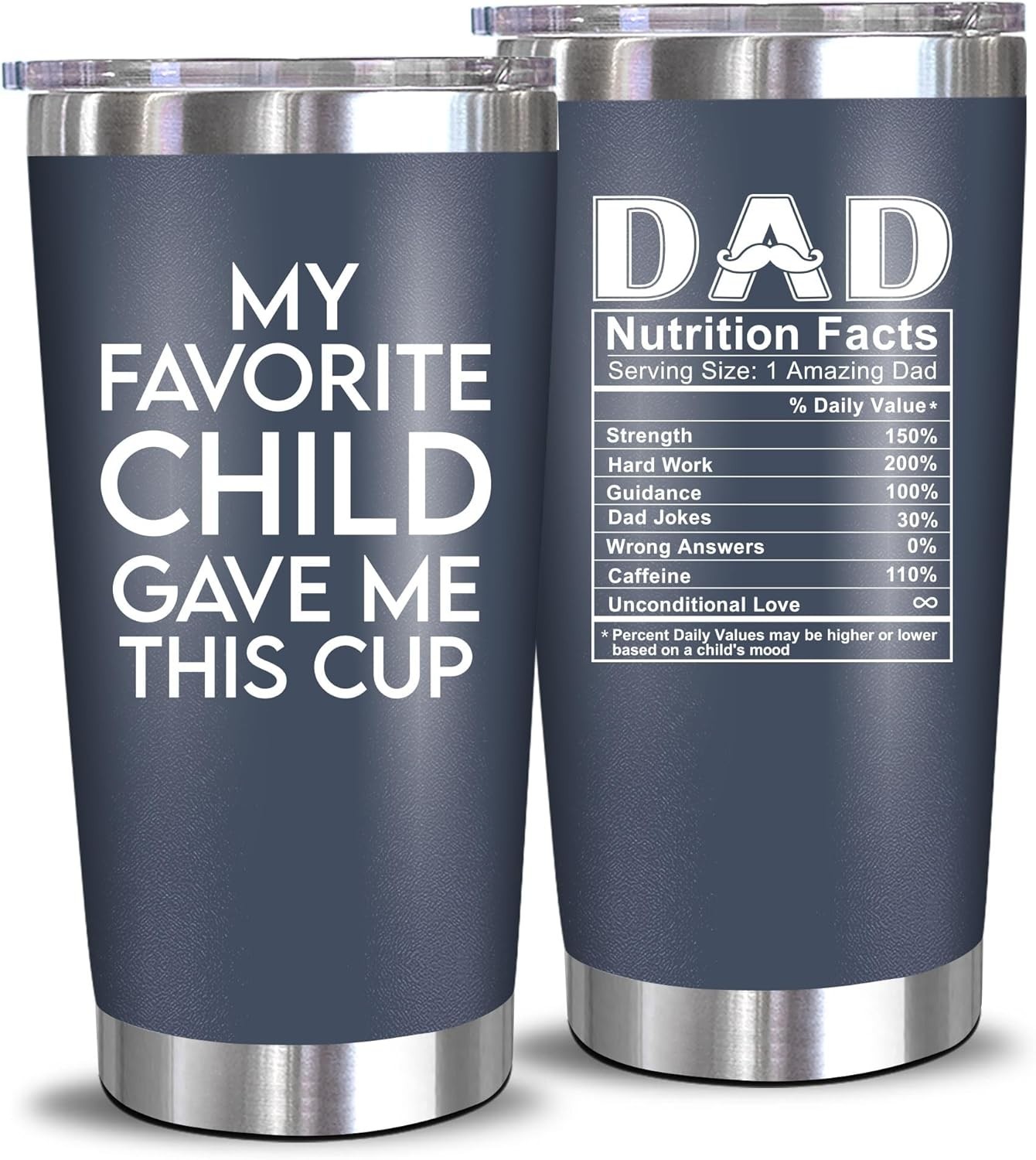 Funny Letter Print 20 Oz Tumbler – Unique Gift for New Papa on His Birthday