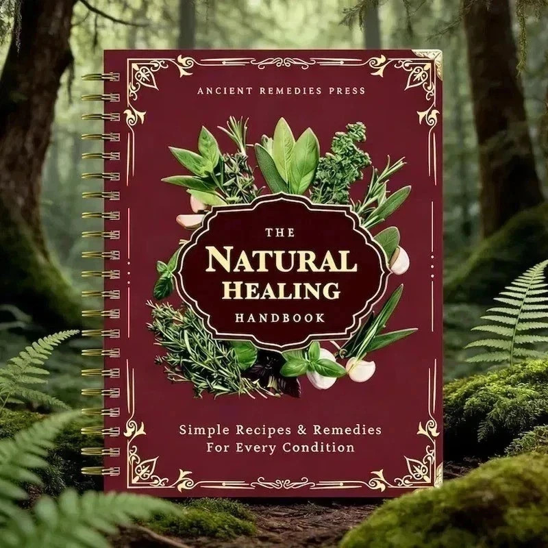 The Natural Healing Handbook, Spiral-Bound Guide for Herbal Remedies and Natural