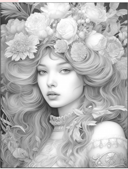 Adult Coloring Pages Bundle Flower Girls bundle 280 Printable Pages