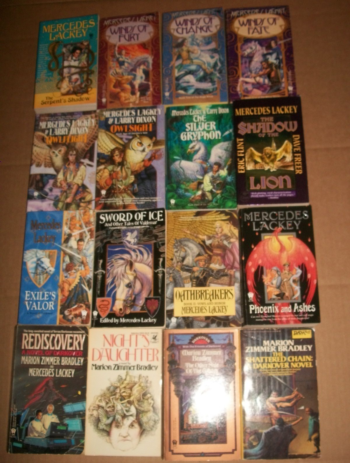 paperback mix lot PB 16 Mercedes Lackey series Marion Zimmer Bradley Daw mix VG