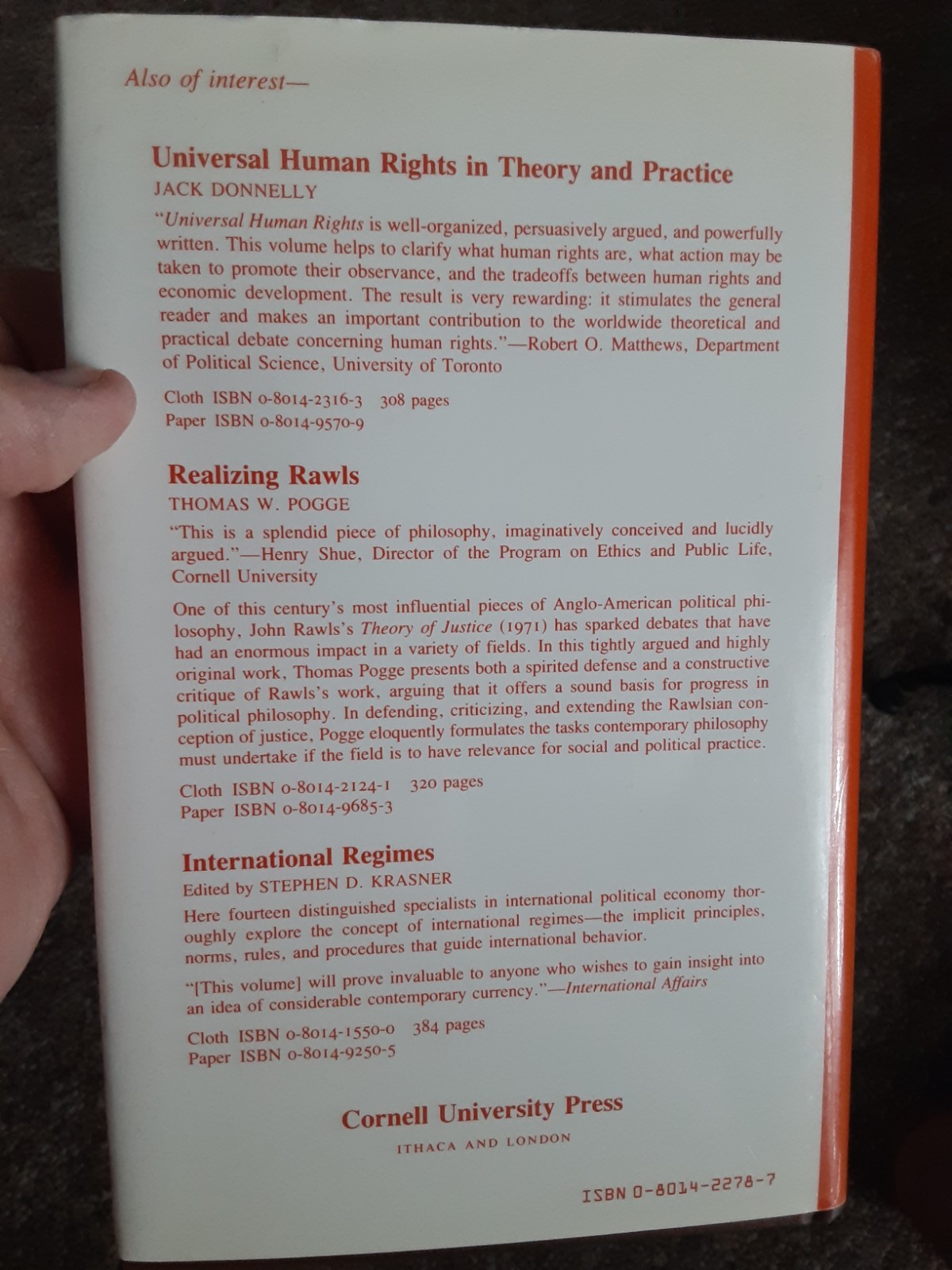 Justifying International Acts Hardcover Lea Brilmayer 1989