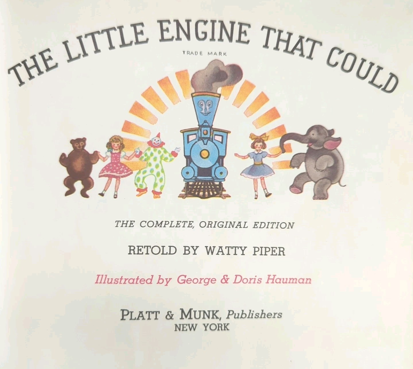 Vintage 1960s Little Engine That Could Book Watty Piper 1961 Platt & Munk NY