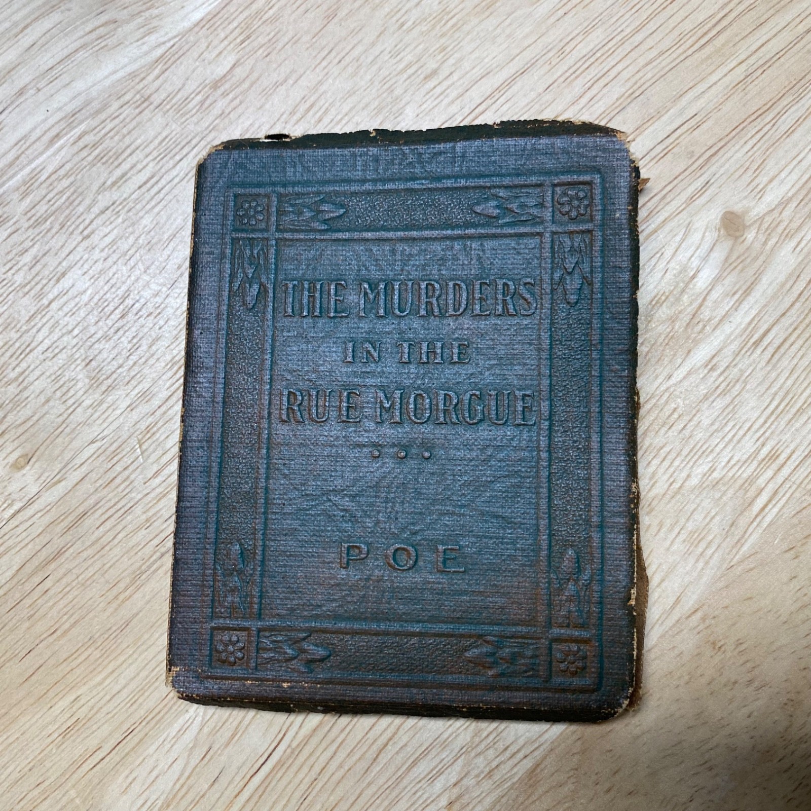 RARE Little Leather Library Book • In The Rue Morgue • Edgar Allen Poe • Redcrof