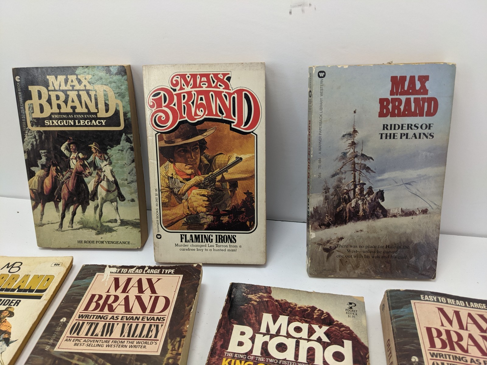 Max Brand 13 Book Lot Westerns Paperbacks