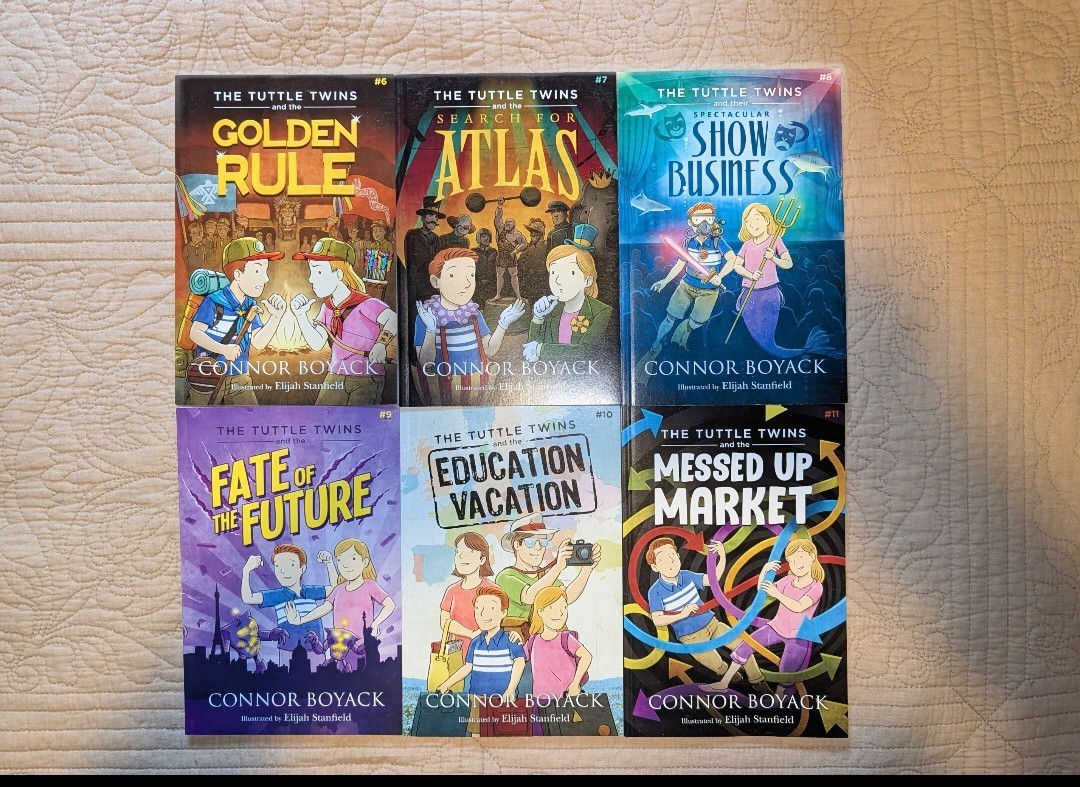 The Tuttle Twins Books Connor Boyack Paperback Bundle Lot 6-11 Homeschool