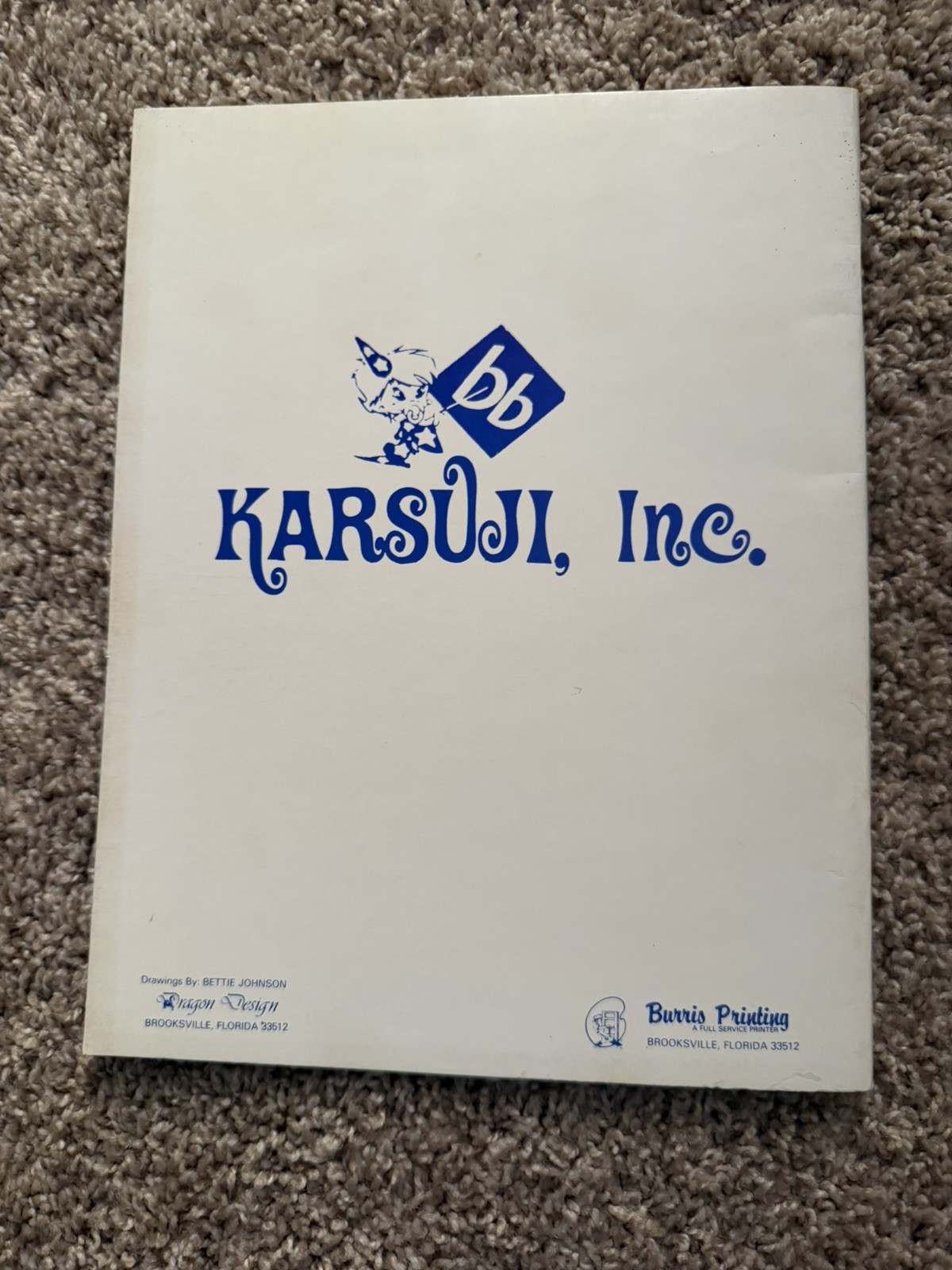 1983 Mi Bebe Coloring Book Baby Doll Karsuji, Inc. Bettie Johnson Florida