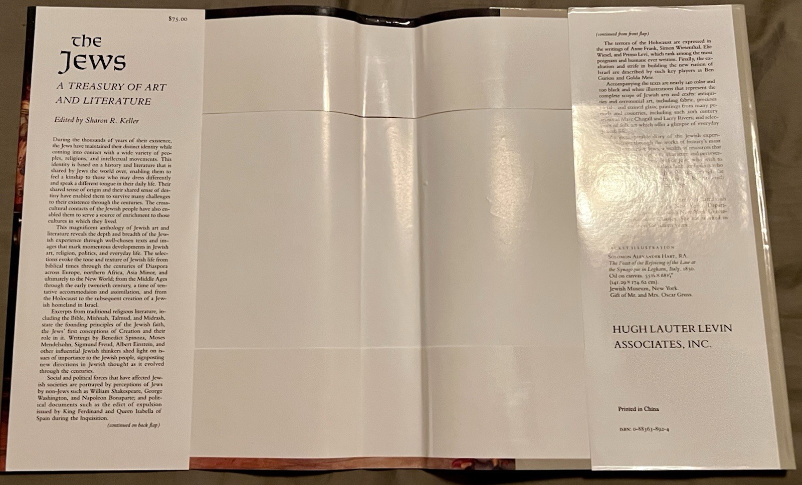 The Jews : A Treasury of Art and Literature (1992, Hardcover)