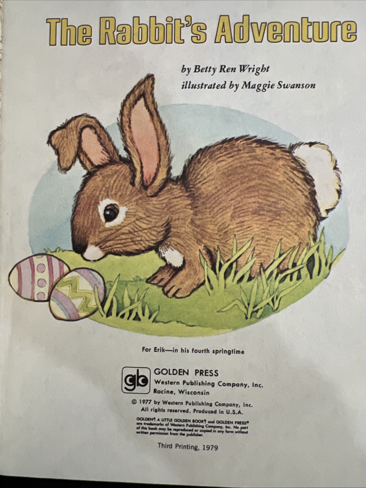 Vintage A Little Golden Book The Rabbit’s Adventure 471-1 .69 1979 #5001