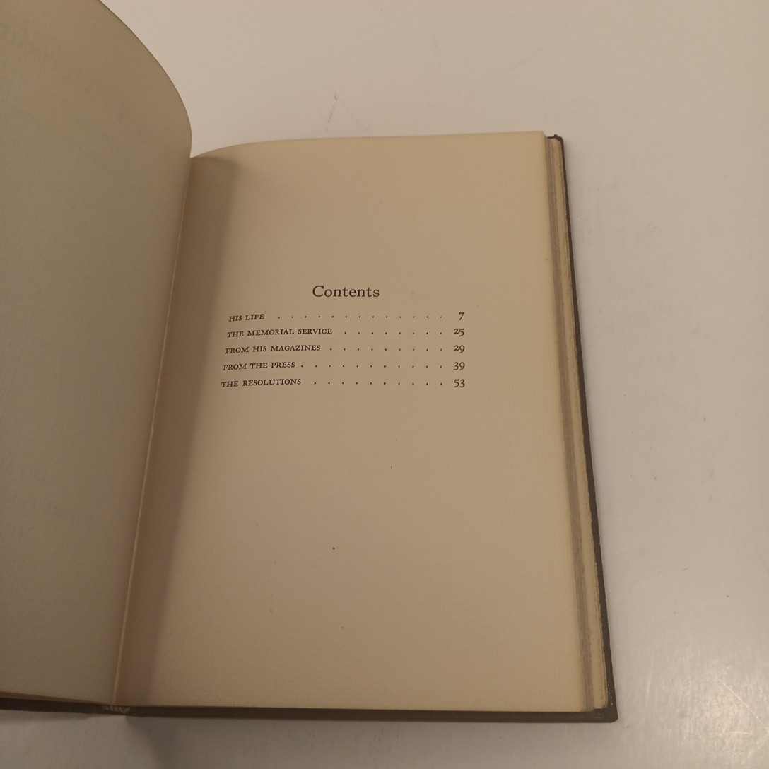 Edwin T. Meredith 1876-1928 HC (1931) A Memorial Volume
