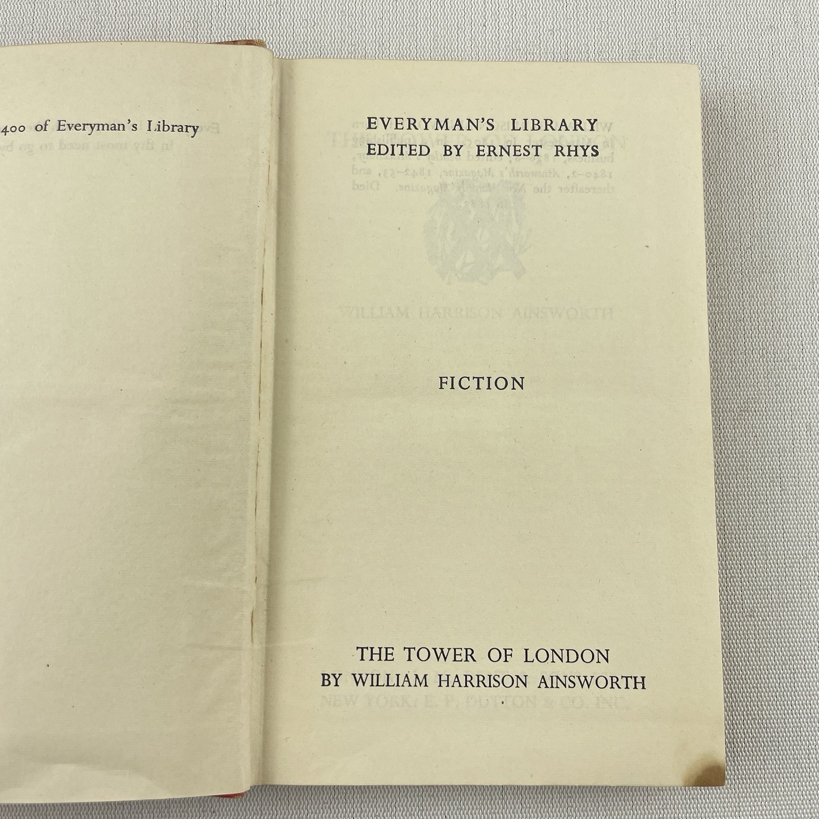 The Tower of London Harrison Ainsworth Hardback 1946 Historical Fiction Vintage