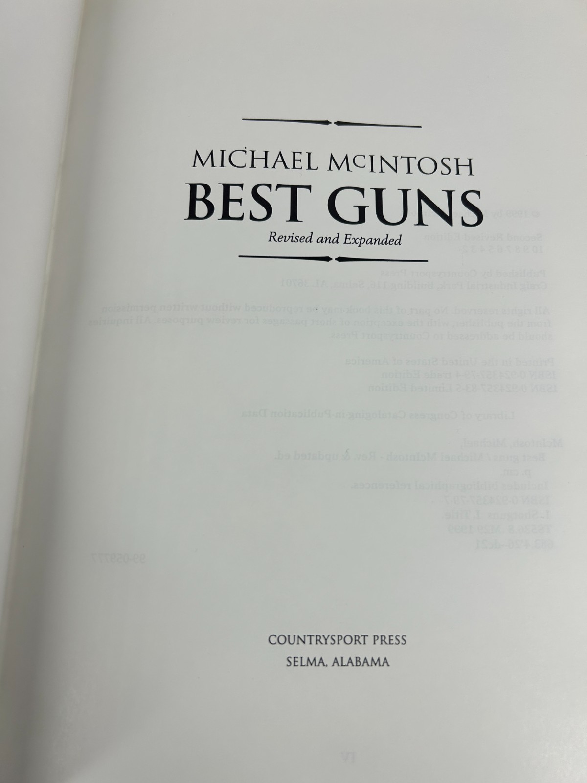 Best Guns Michael McIntosh Revised and Updated Edition 1999