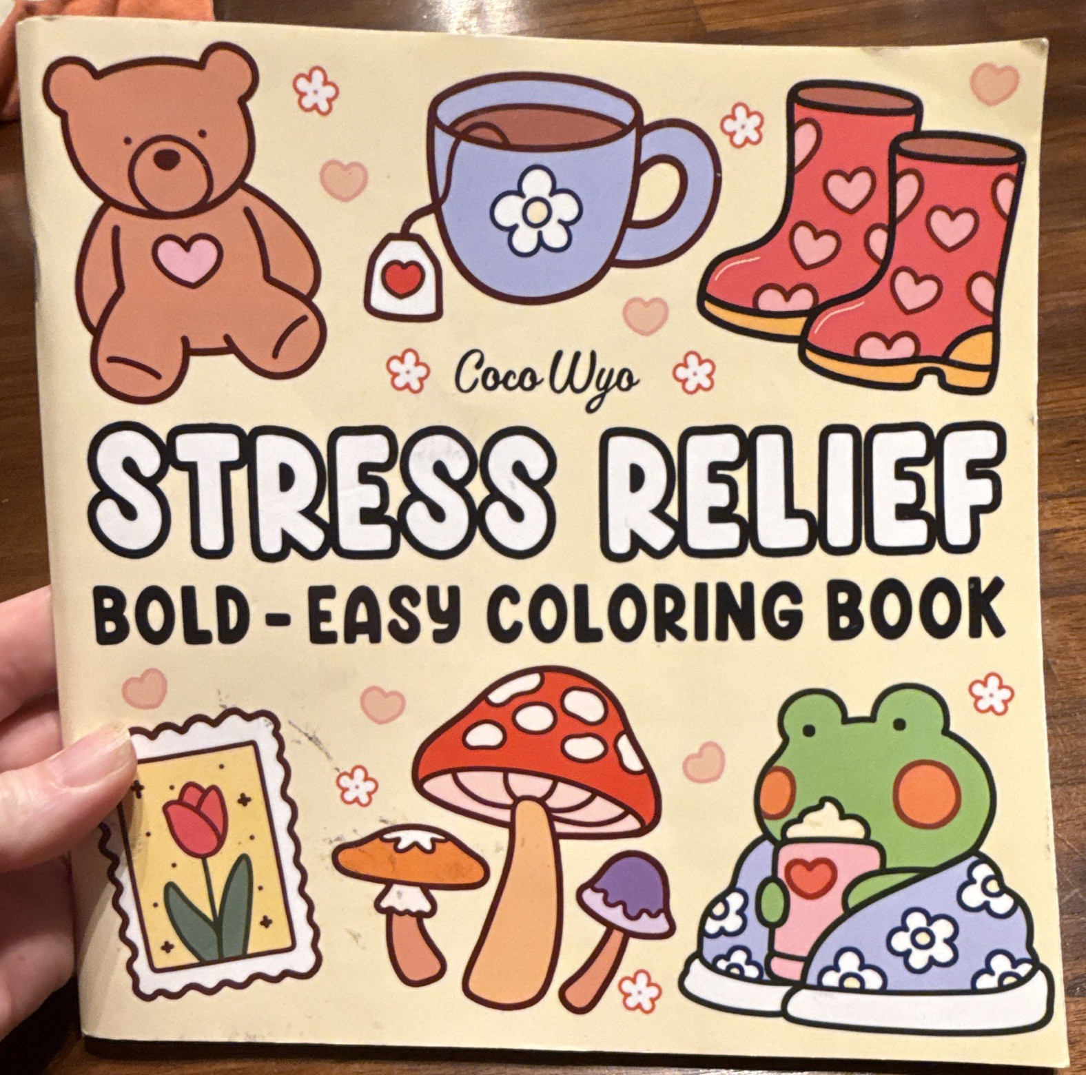 Coco Wyo Stress Relief Bold-Easy Coloring Book Paperback Illustrated Adults