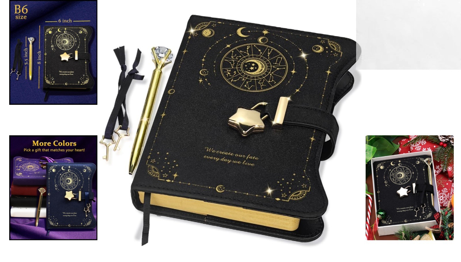 Enchanting Star-Lock Journal with 360 Kraft Pages – Perfect Gift for Her
