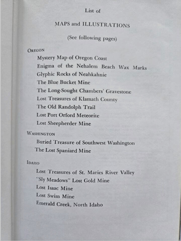 Lost Mines and Treasures of the Pacific Northwest by Ruby Hult 1964 h/c
