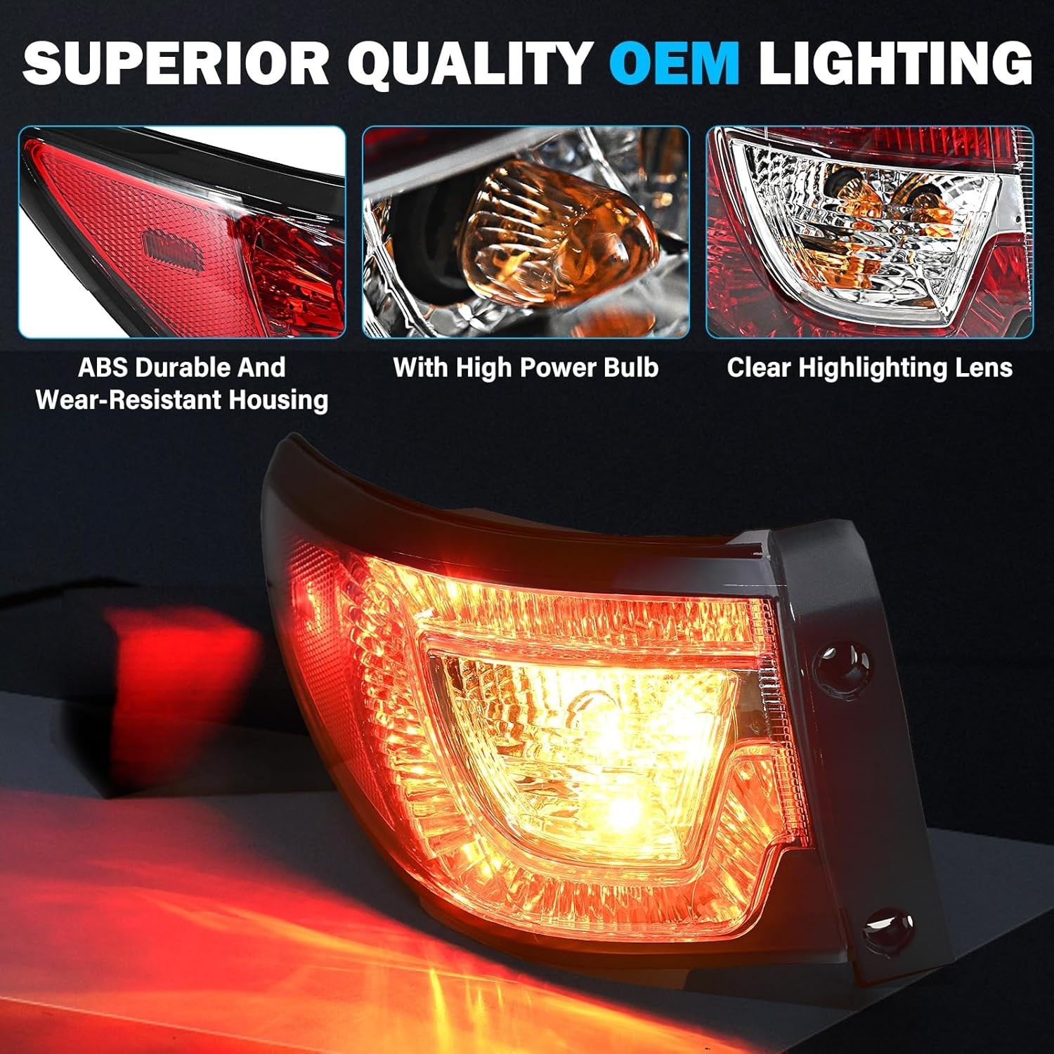 Tail Lights Assembly Compatible with 2013 2014 2015 2016 2017 Chevy Traverse …