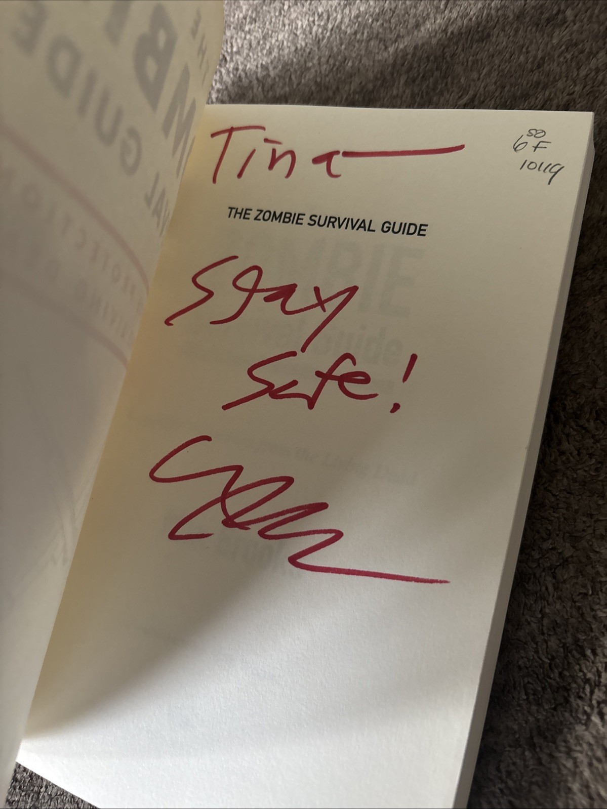 Max Brooks Signed Book Lot World War Z Zombie Survival Guide Recorded Attacks