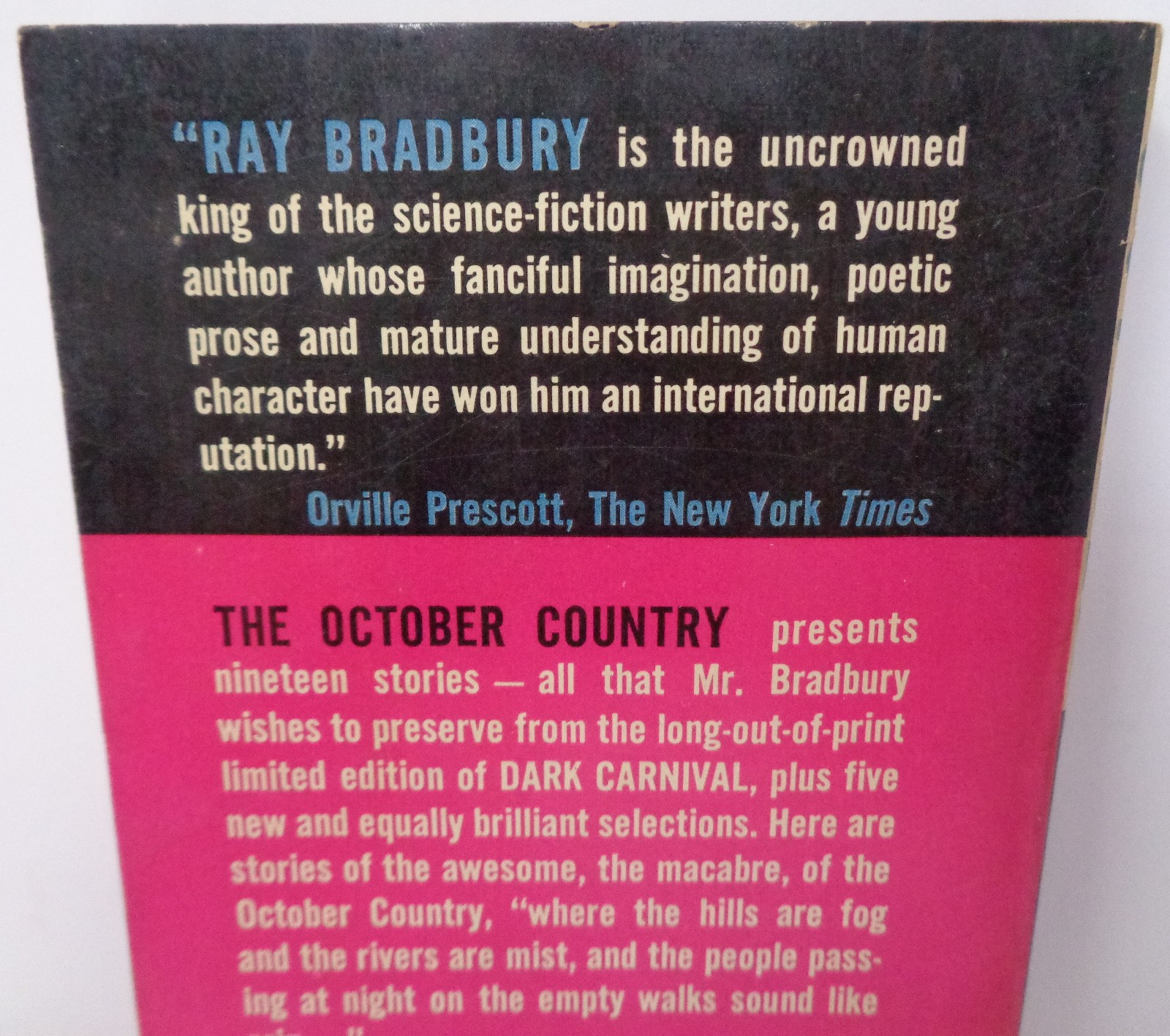 The October Country by Ray Bradbury. 1962 second printing Ballantine paperback