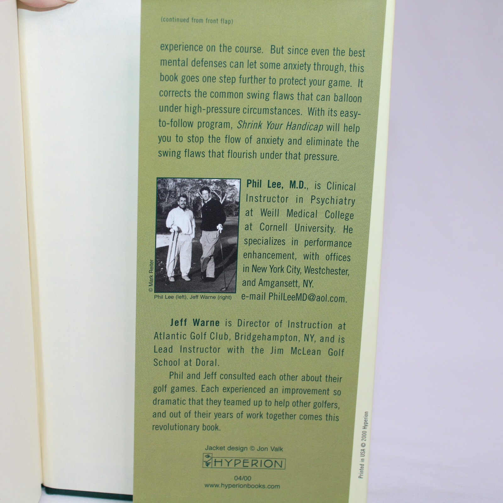 SIGNED SHRINK YOUR HANDICAP A REVOLUTIONARY PROGRAM FROM Phil Lee & Jeff Warner