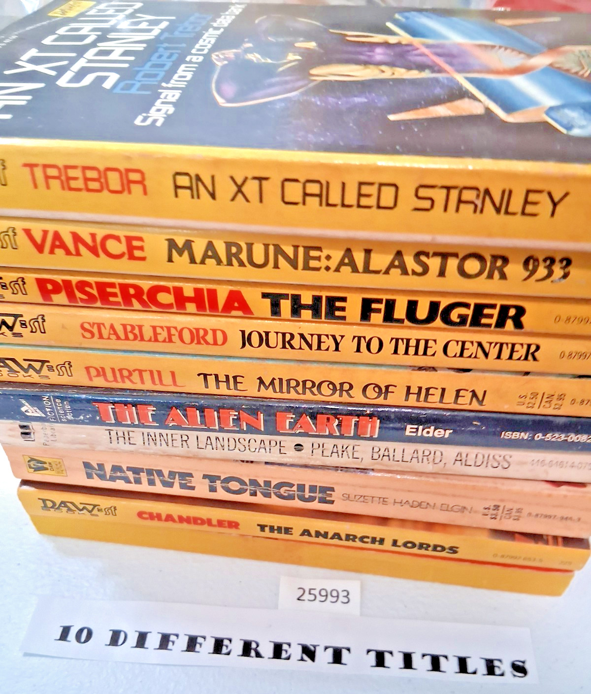Vintage Lot of 10 Science Fiction/Fantasy Books 1980s & up 25993 bc25