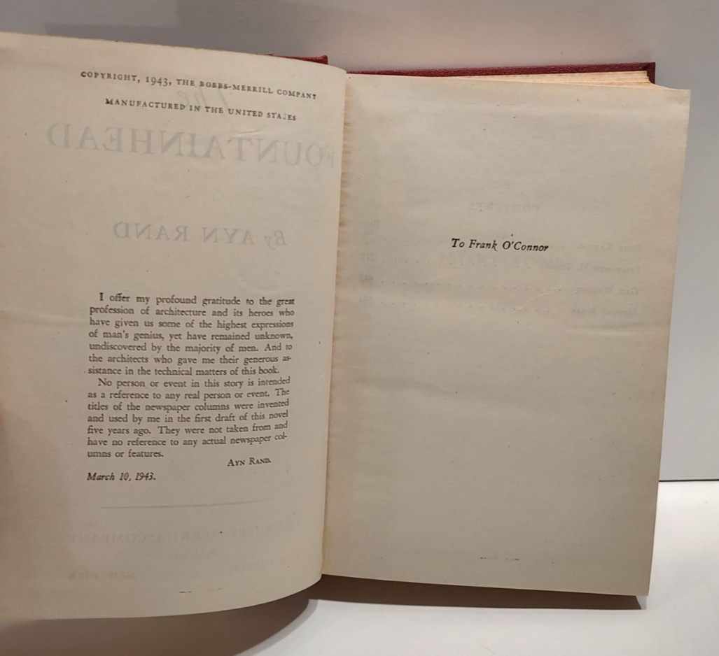 The Fountainhead by Ayn Rand First Edition Early Printing w/ Uncorrected Errors