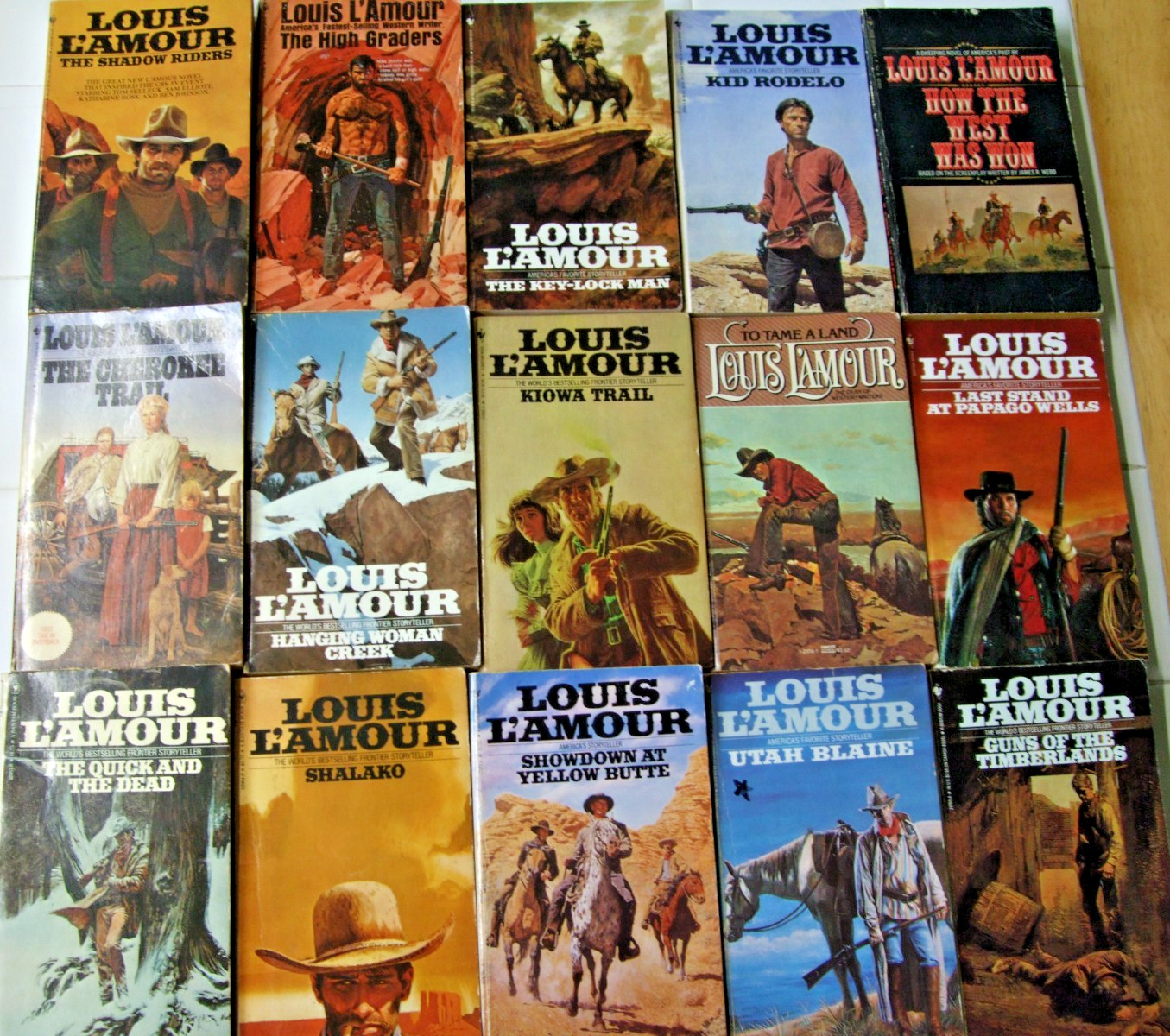 Lot of 53 Vintage Louis L’Amour Paperback Standalone Novels