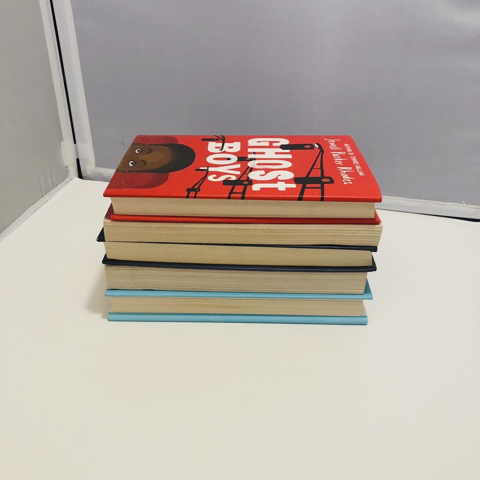Teen Boys Book Lot Of 5 Fiction Wonder, Ever Lost, Swindle, Bull Rider,Ghost Boy