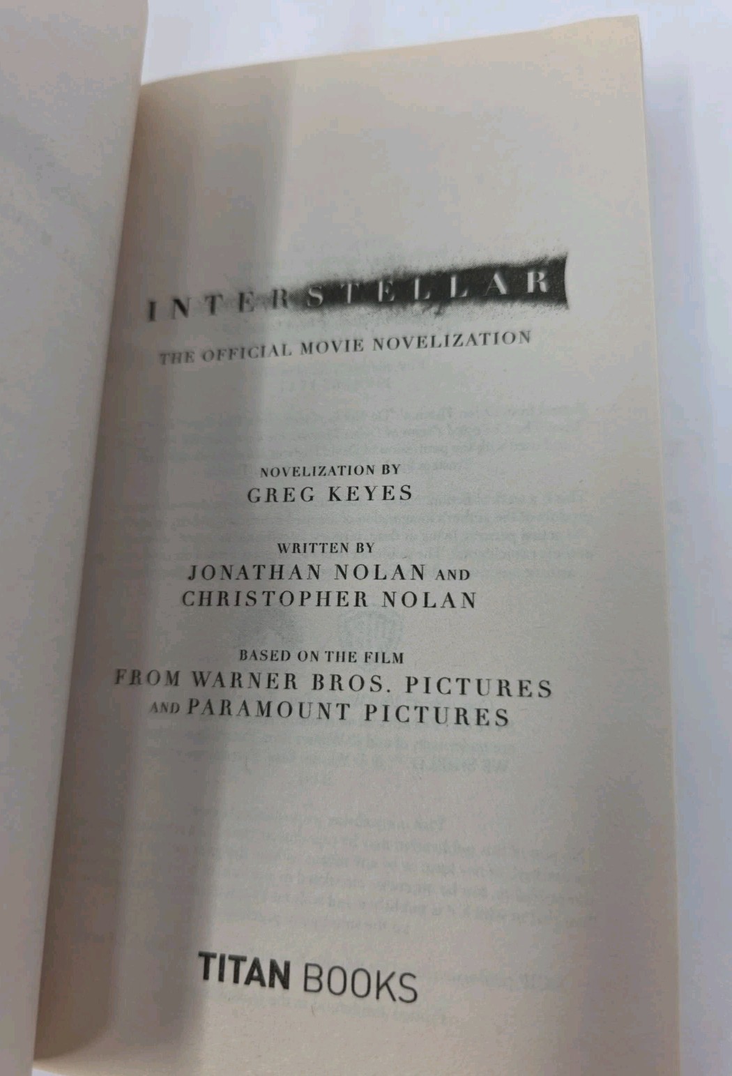 Interstellar: The Official Movie Novelization by Keyes, Greg