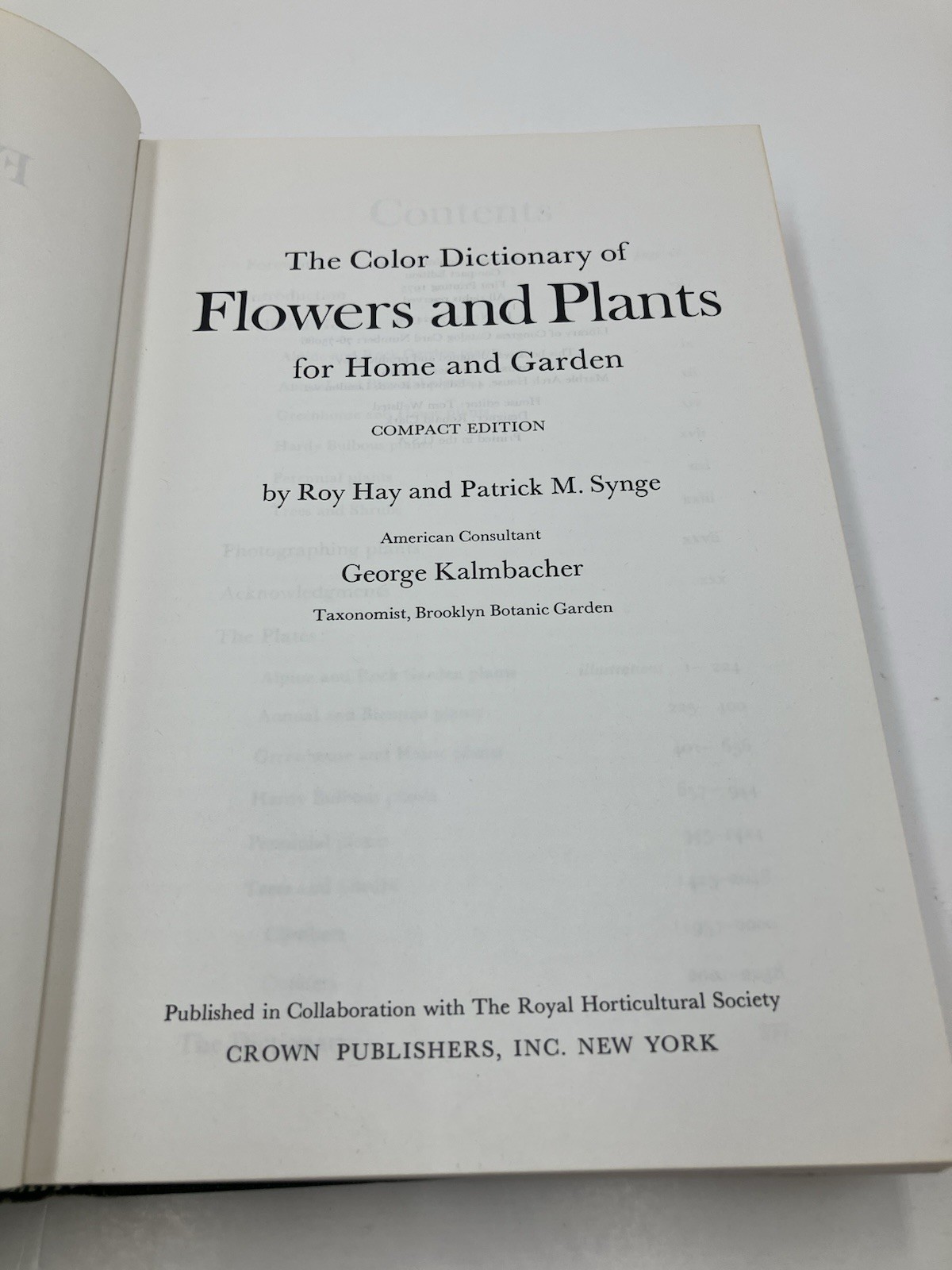 The Color Dictionary of Flowers and Plants for Home and Garden Vintage Gardening