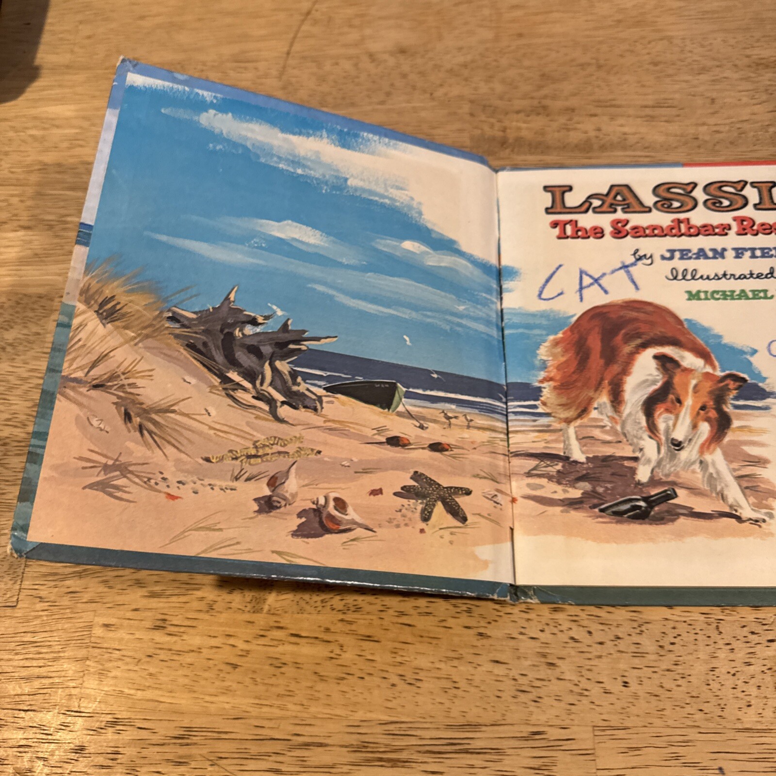 Lassie The Sandbar Rescue, 1964, Whitman Publishing by Jean Fiedler