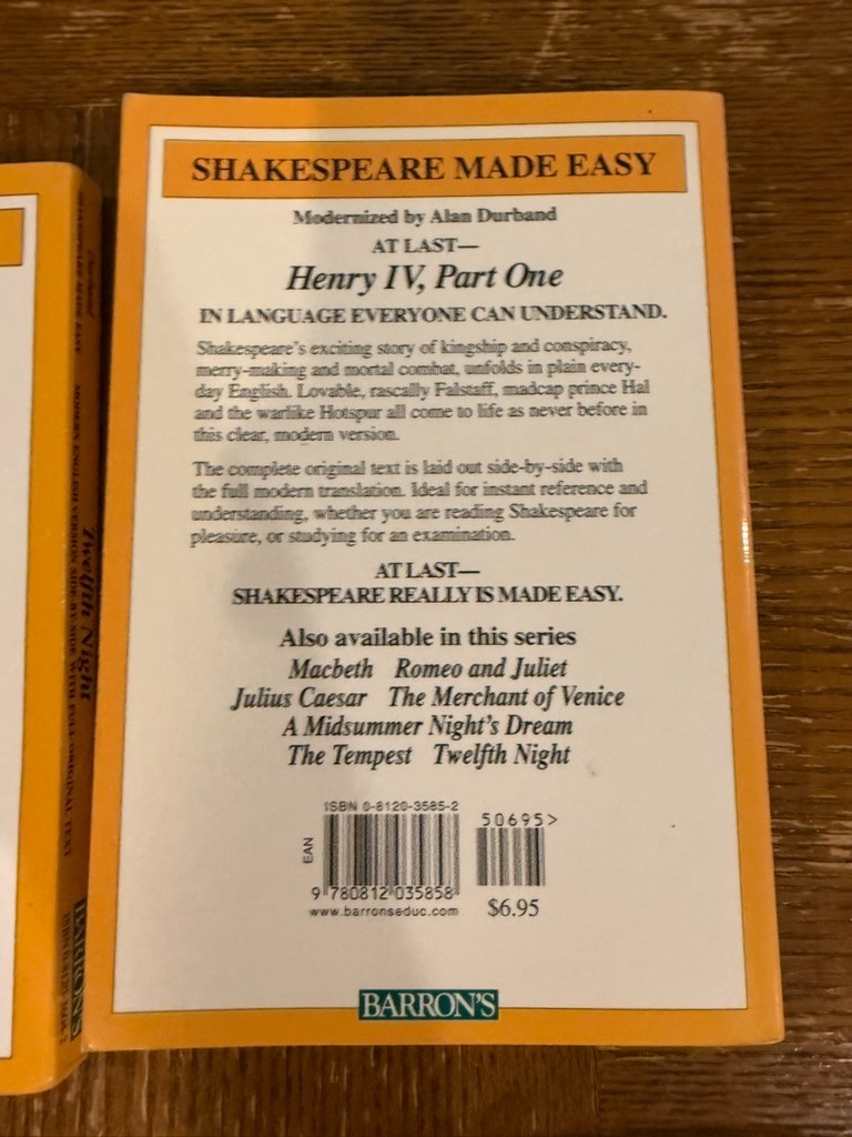 Shakespeare Made Easy Lot of 8 Modern English Paperback KING LEAR MACBETH HAMLET