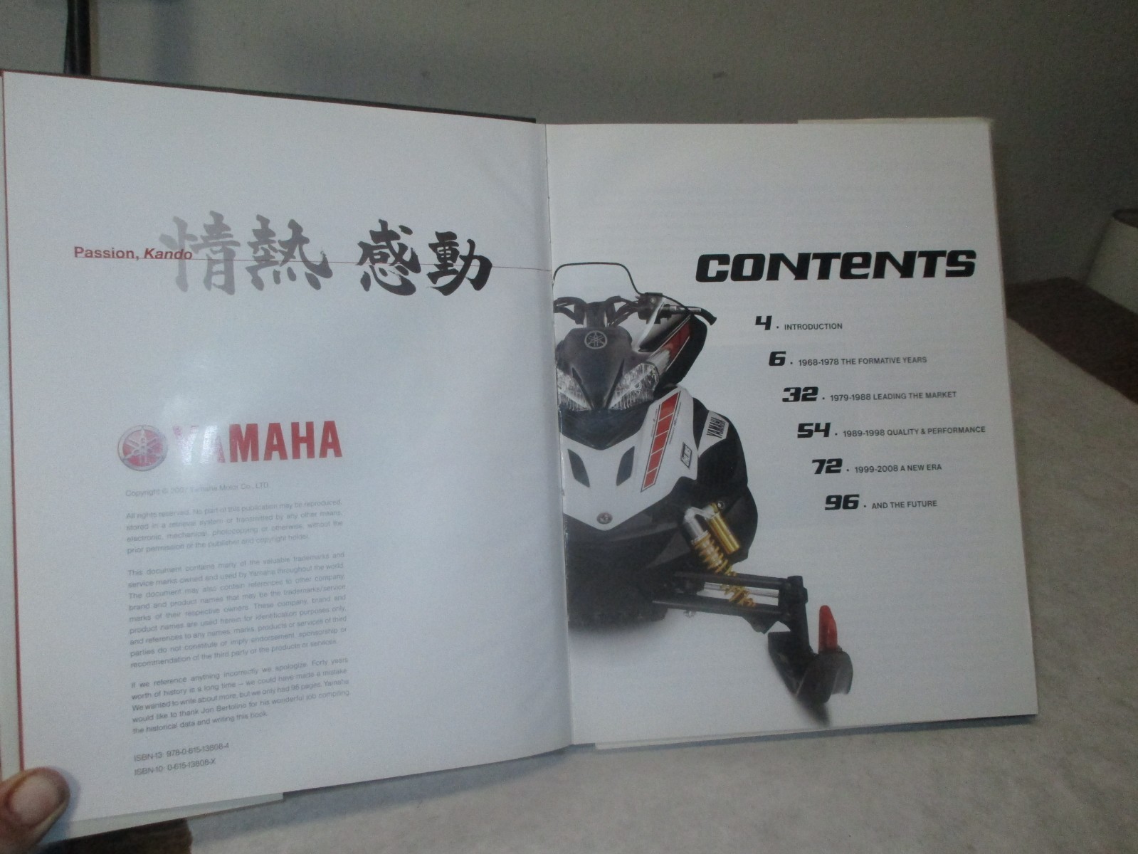 YAMAHA Snowmobile 40th Anniversary Collector’s Edition Hardcover Book. © 2007