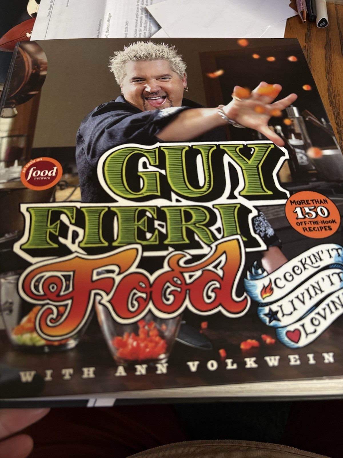Guy Fieri Food: Cookin’ It, Livin’ It, Lovin’ It Hardcover, William Morrow, Ill…