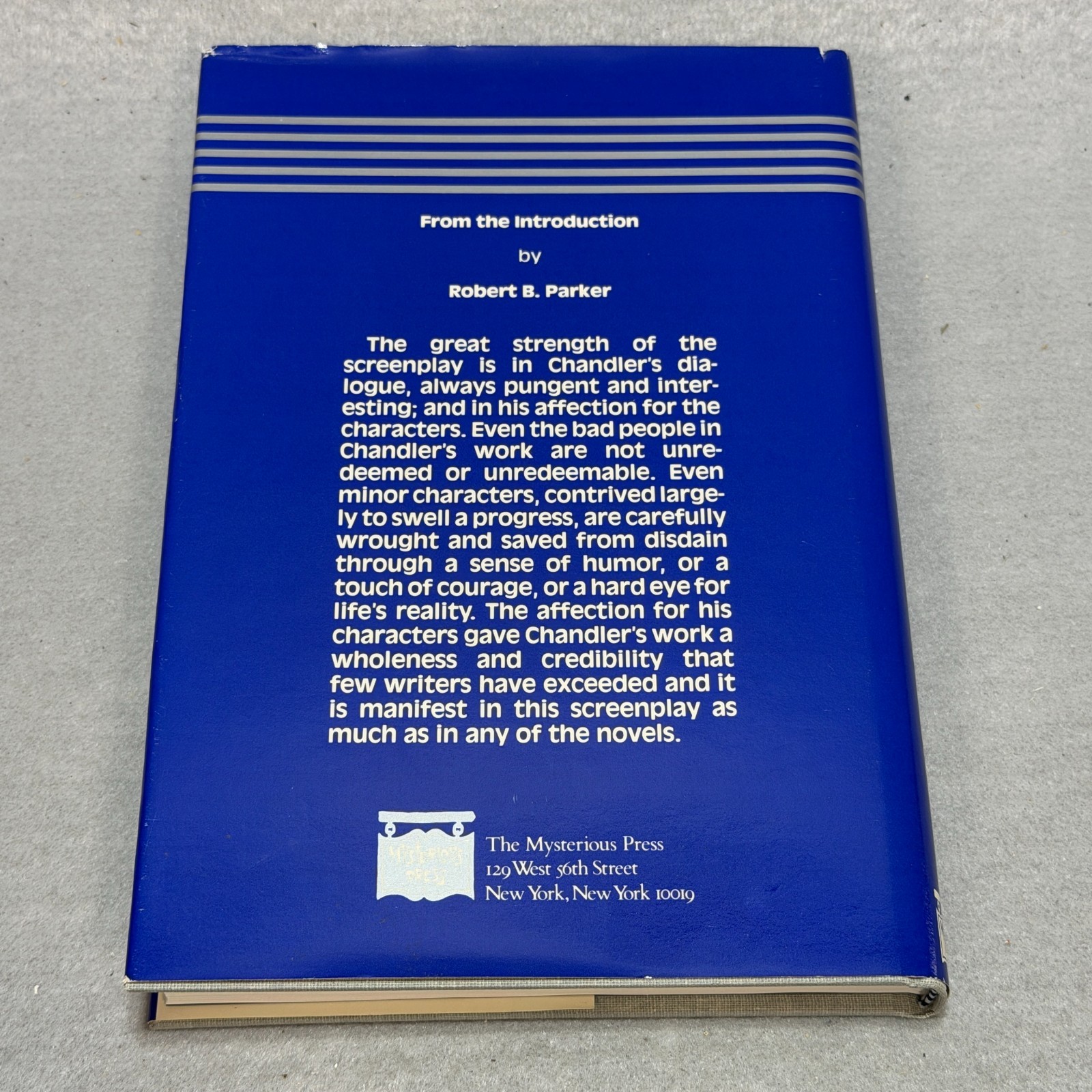 Vintage 1985 Raymond Chandler’s Unknown Thriller The Screenplay of Playback HC/D