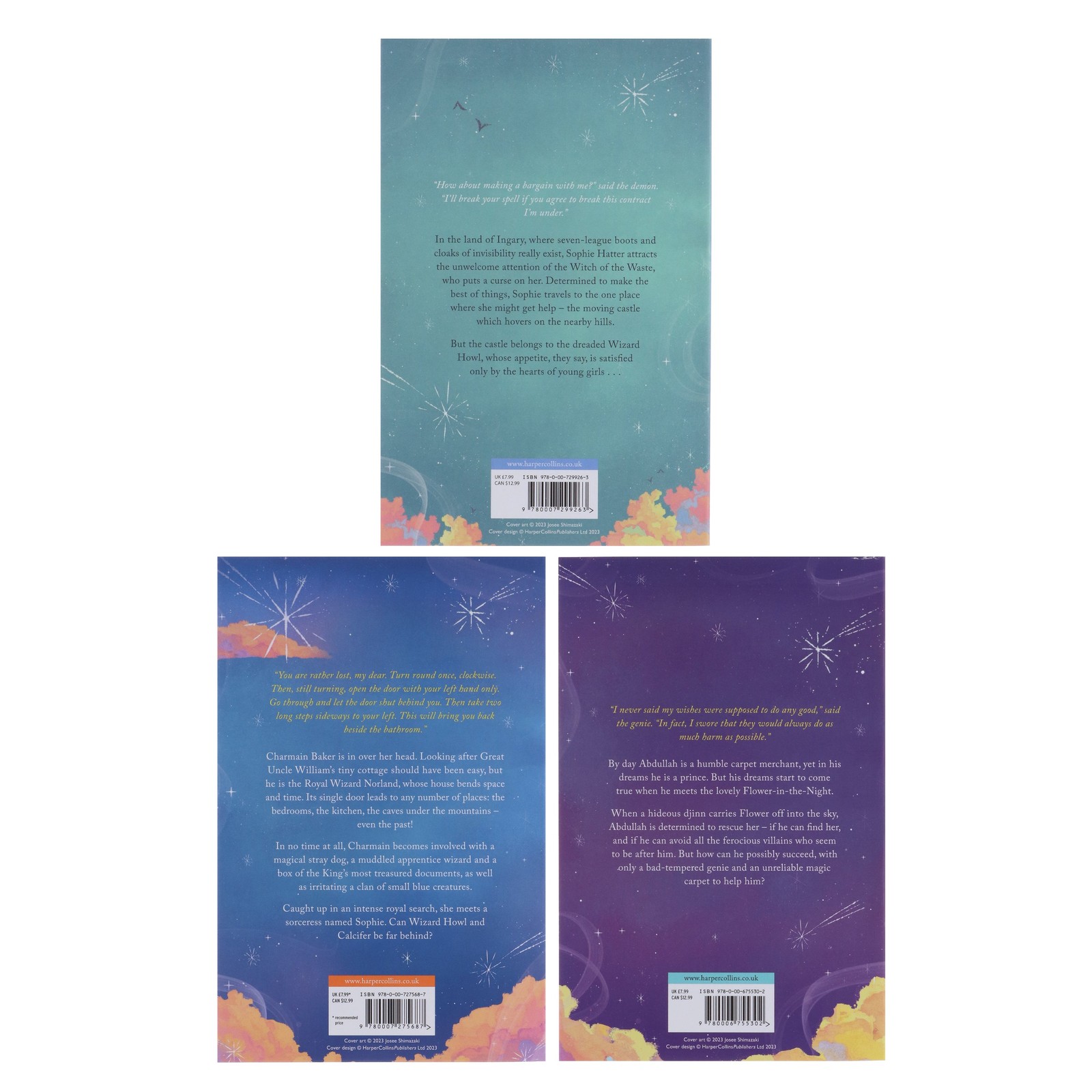 Howl’s Moving Castle Land of Ingary Trilogy by Diana Wynne Jones 3 Books-Ages 9+