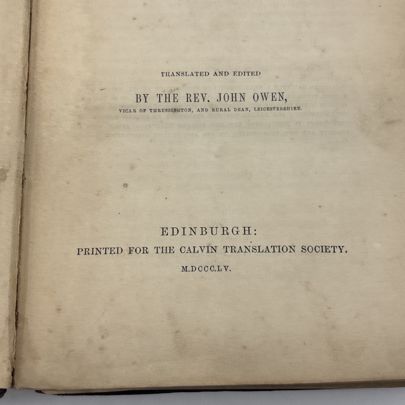 Commentaries on the Catholic Epistles by John Calvin Translated John Owen 1855