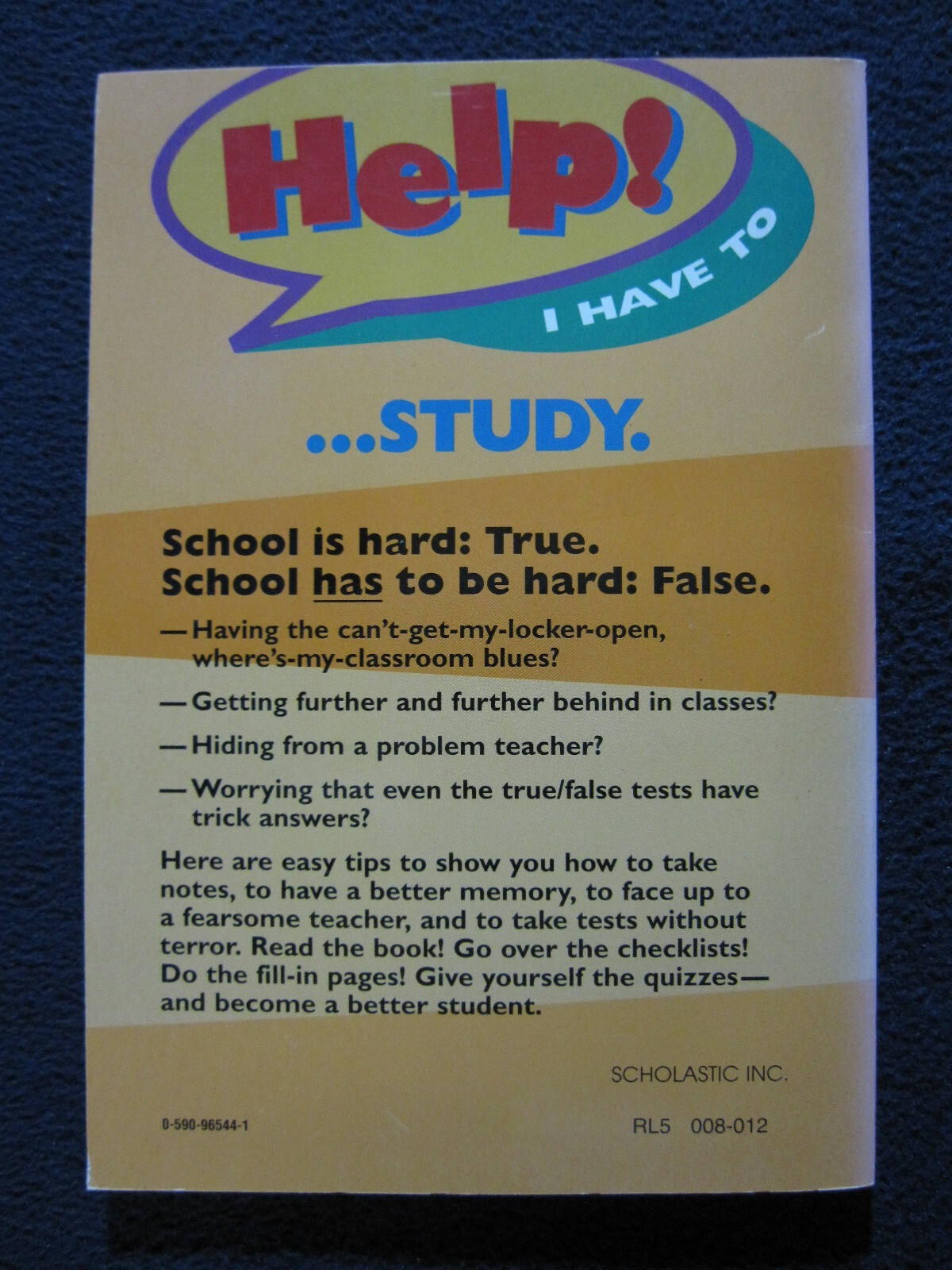 Help! I Have to … Study [Paperback] Louise Colligan